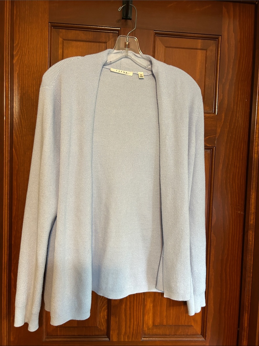 Cyrus Light Blue Open-Front Women's Cardigan